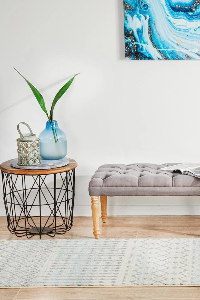 Evoke Slate White Transitional Runner Rug - Image 5
