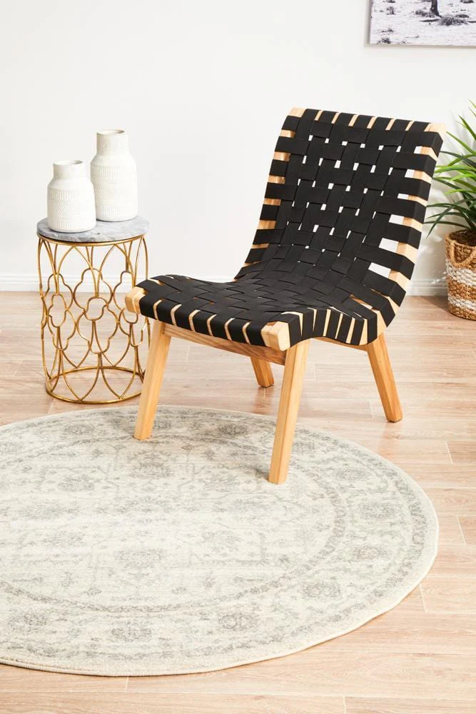 Evoke Winter White Transitional Round Rug - Image 3
