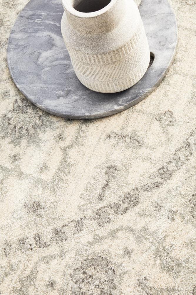 Evoke Winter White Transitional Round Rug - Image 9