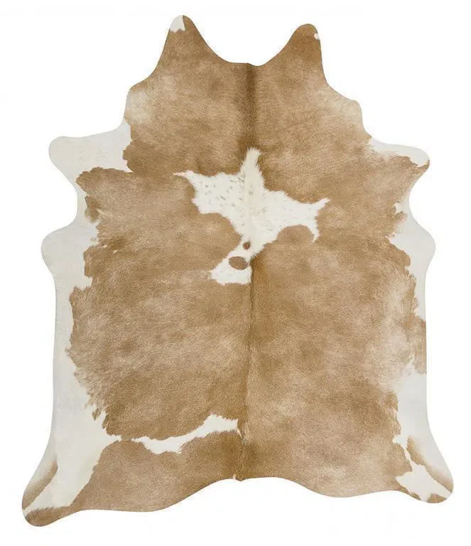Exquisite Natural Cow Hide Beige White - Image 3
