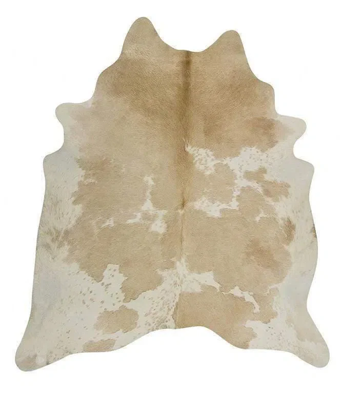 Exquisite Natural Cow Hide Beige White - Image 4