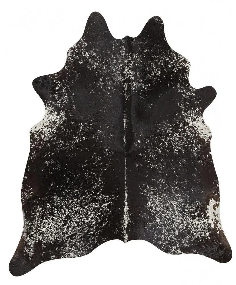 Exquisite Natural Cow Hide Salt & Pepper Black - Image 3