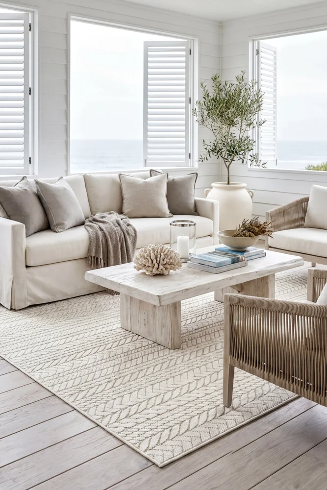 Nevada 608 Indoor Outdoor Cream Rug - Image 3