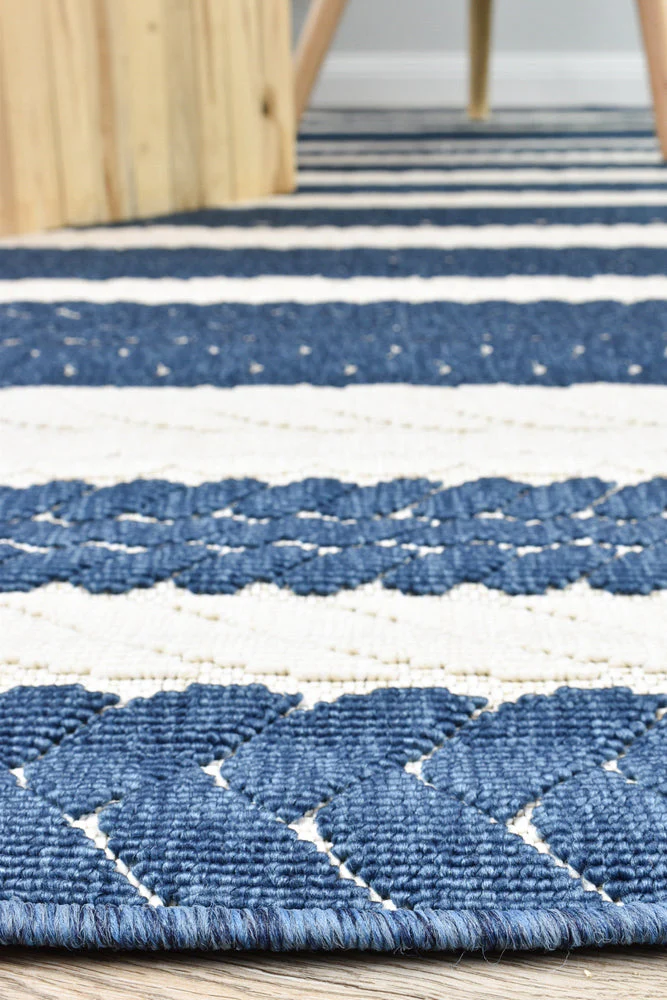 Nevada 994 Indoor Outdoor Blue White Rug - Image 6