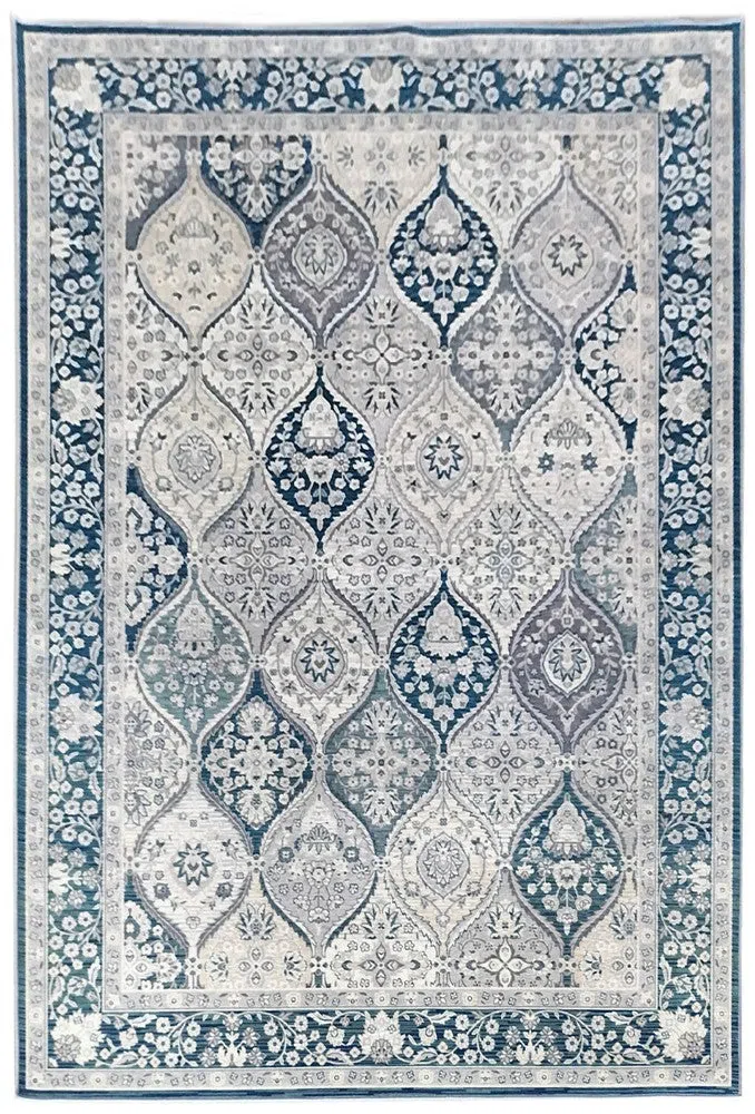 Fiang Multicolour Blue Nonslip Rug
