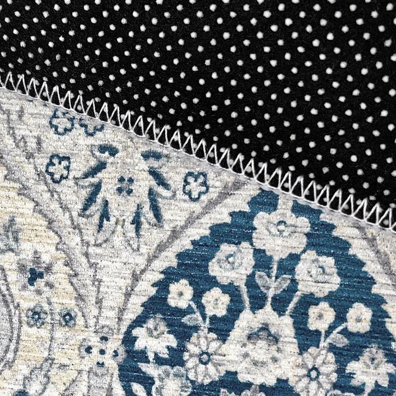 Fiang Multicolour Blue Nonslip Rug - Image 5