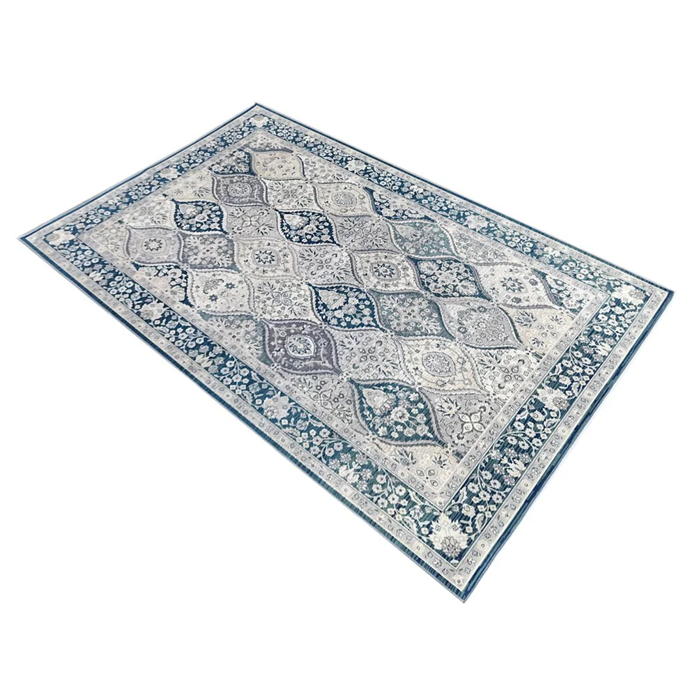 Fiang Multicolour Blue Nonslip Rug - Image 6