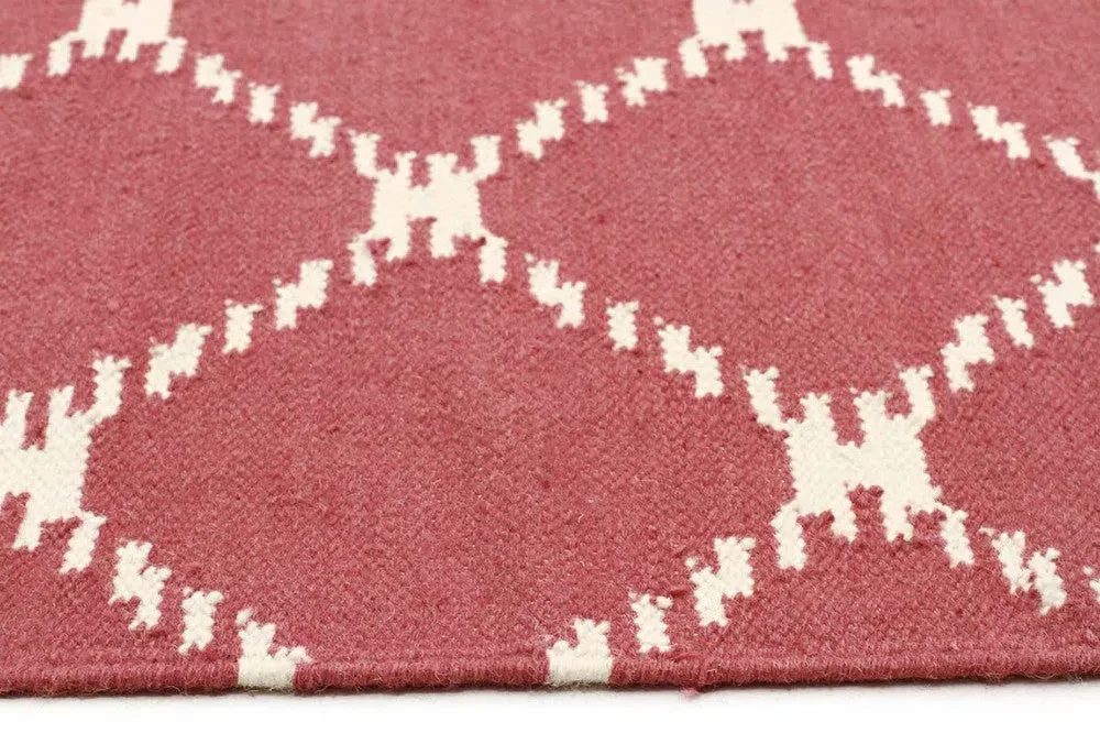 Flat Weave Stitch Pink Rug - Image 4