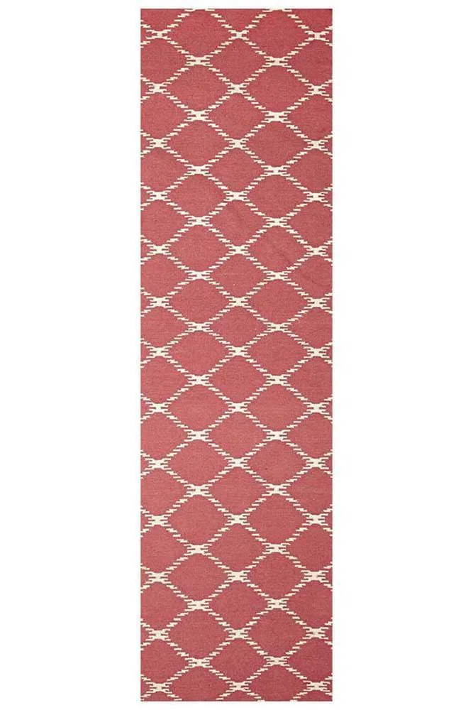 Flat Weave Stitch Pink Rug - Image 5
