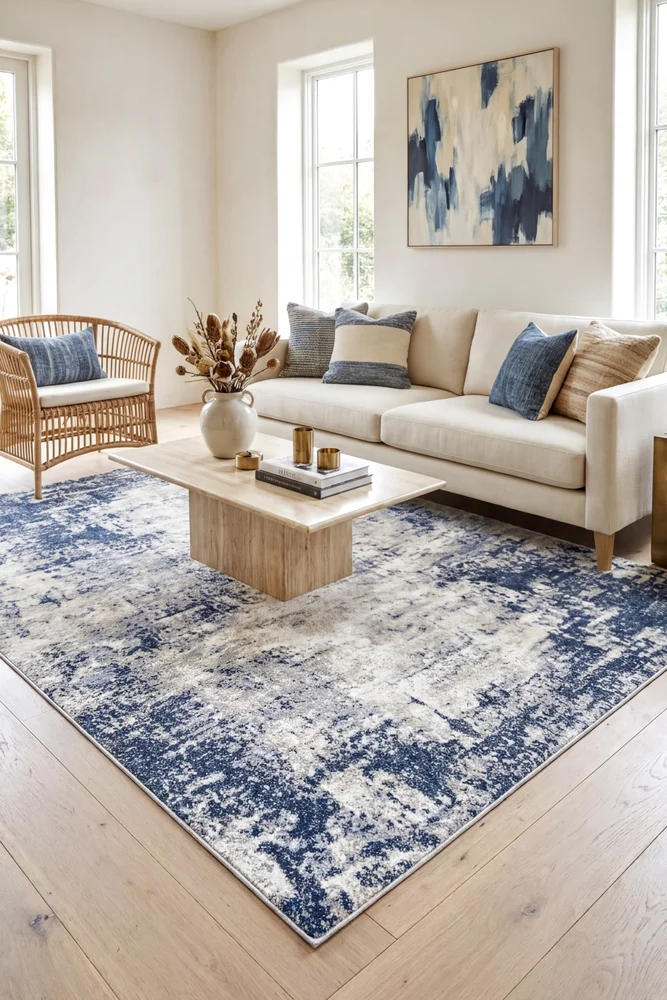 Phoenix Galaxy Blue Rug - Image 2