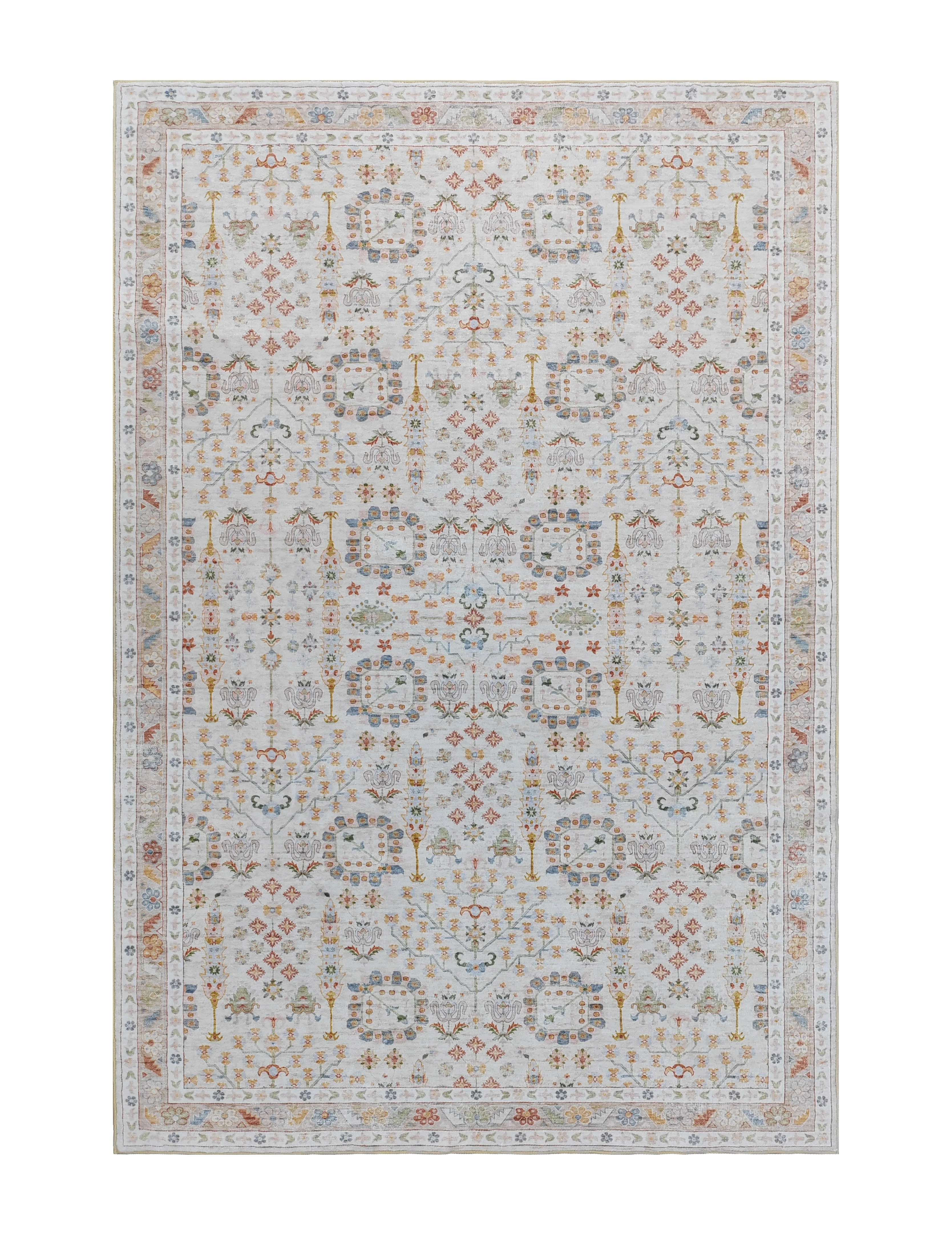 Hamilton Multicoloured Distressed Machine Washable Rug