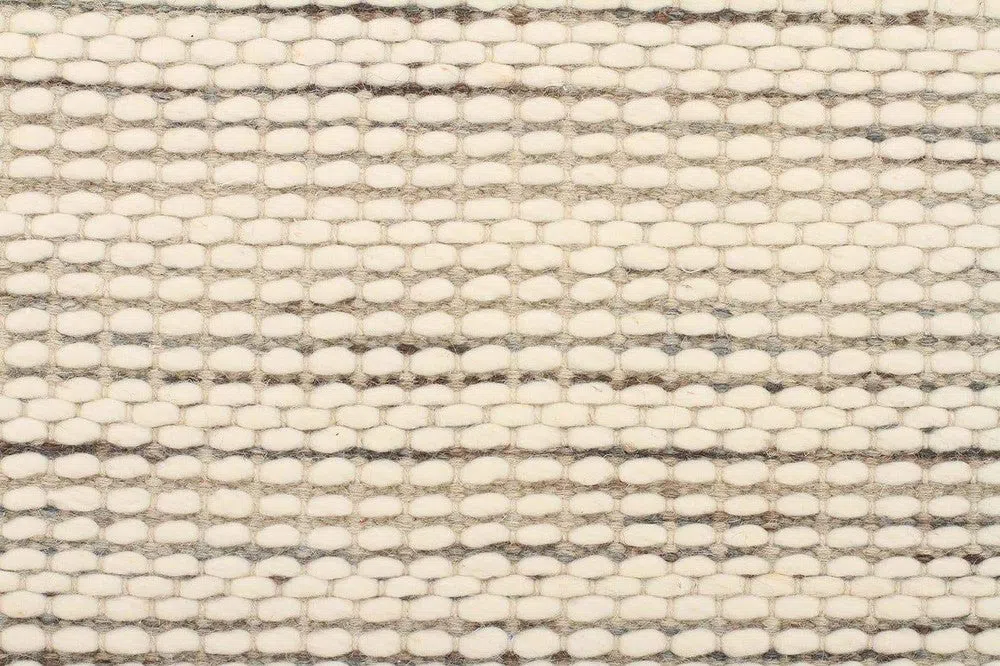 Hand Braied Silver Felted Wool Rug - Image 9