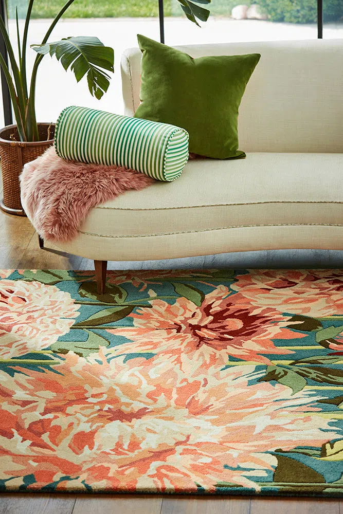 Harlequin Rugs Dahlia Coral Wilderness 142408 - Image 2