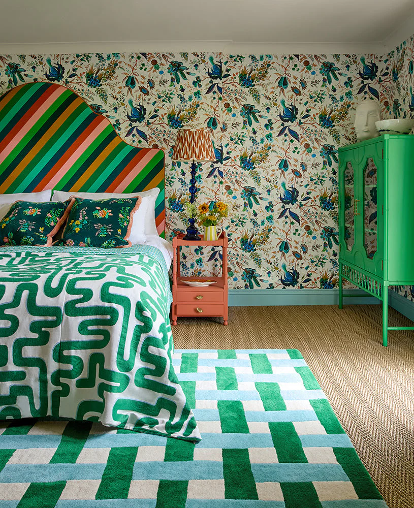 Sophie Robinson x Harlequin Basket Weave Emerald/Aquamarine 144107 Rug - Image 2