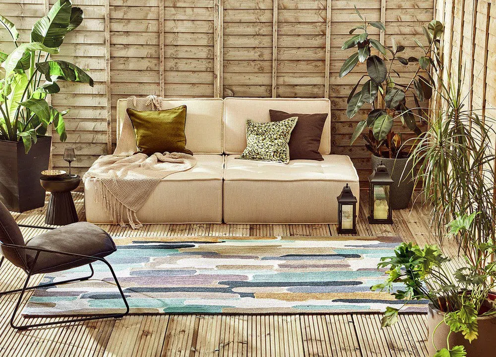 Harlequin Trattino Sea Glass Outdoor Rug 444804 - Image 2