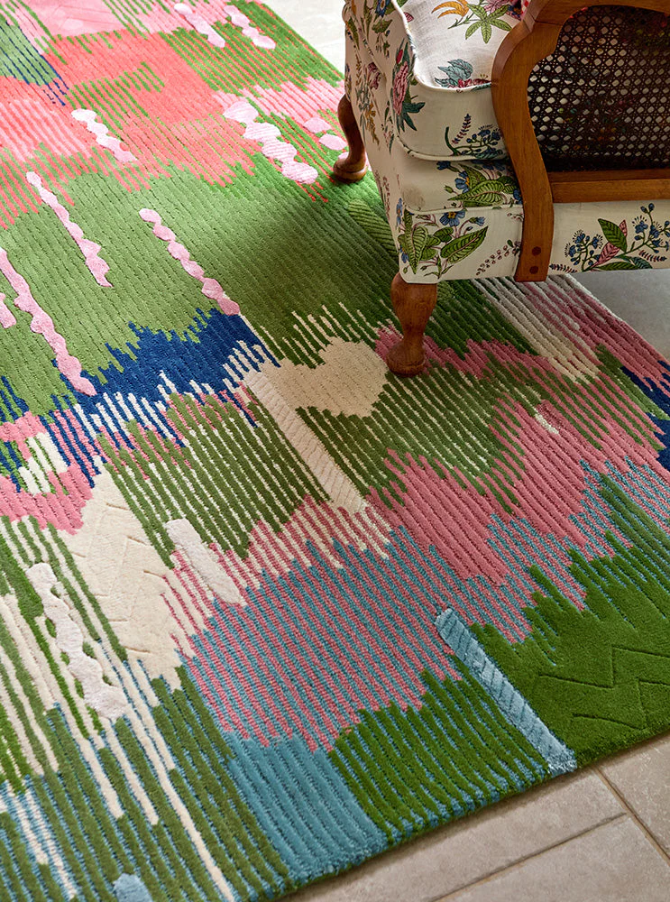 Sophie Robinson x Harlequin Wilderness Peridot/emerald 144507 Rug - Image 3