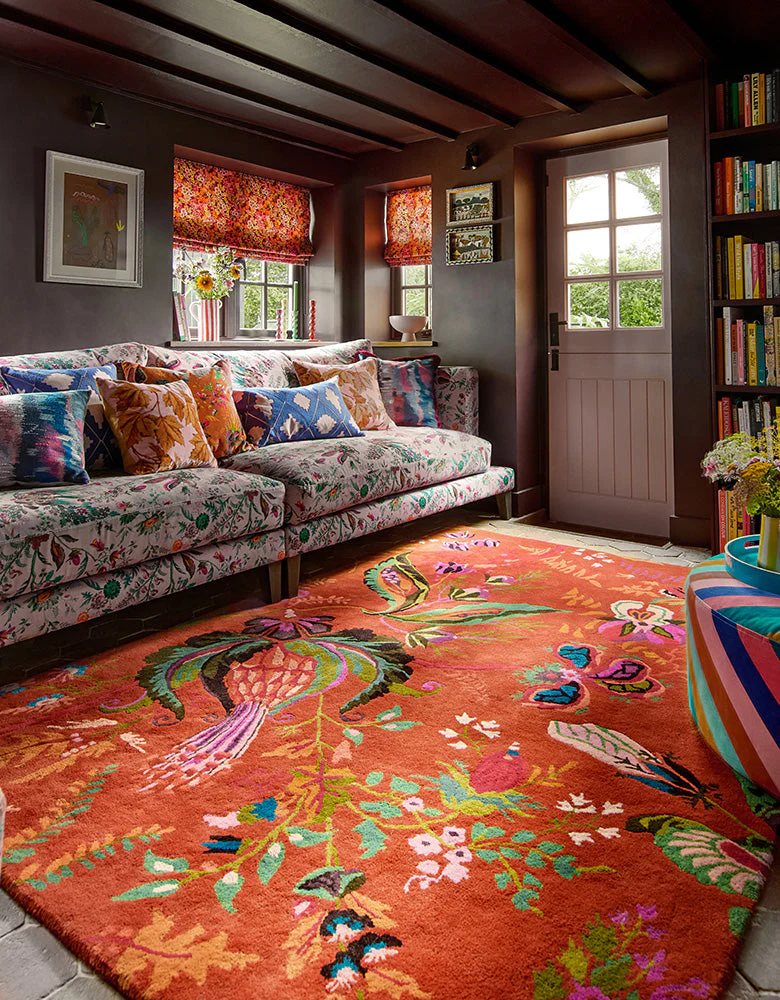Sophie Robinson x Harlequin Wonderland Floral Amber/Lapis 144713 Rug - Image 2