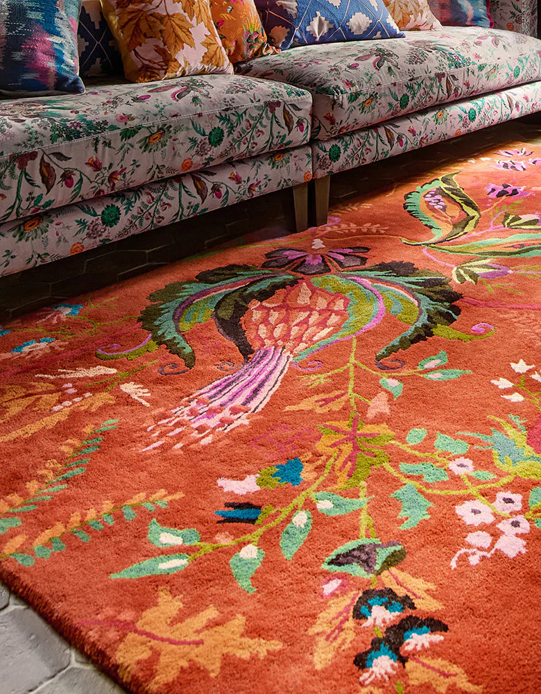 Sophie Robinson x Harlequin Wonderland Floral Amber/Lapis 144713 Rug - Image 3