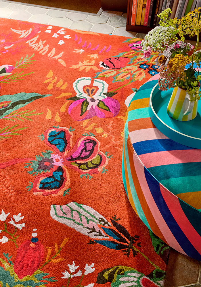 Sophie Robinson x Harlequin Wonderland Floral Amber/Lapis 144713 Rug - Image 4