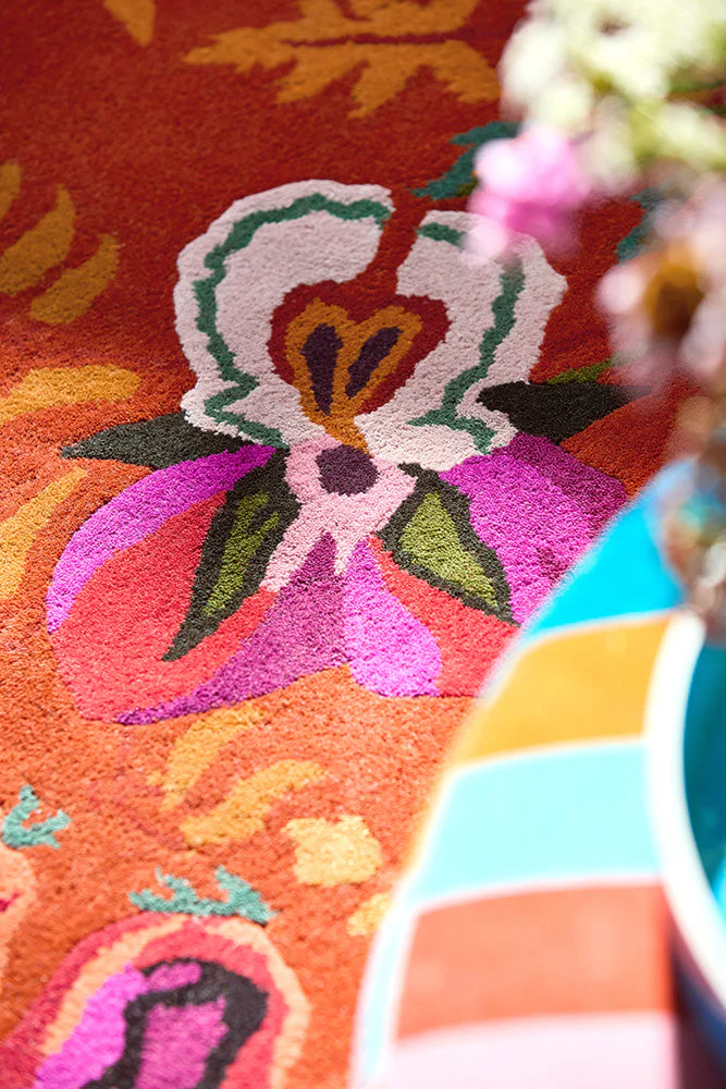 Sophie Robinson x Harlequin Wonderland Floral Amber/Lapis 144713 Rug - Image 5