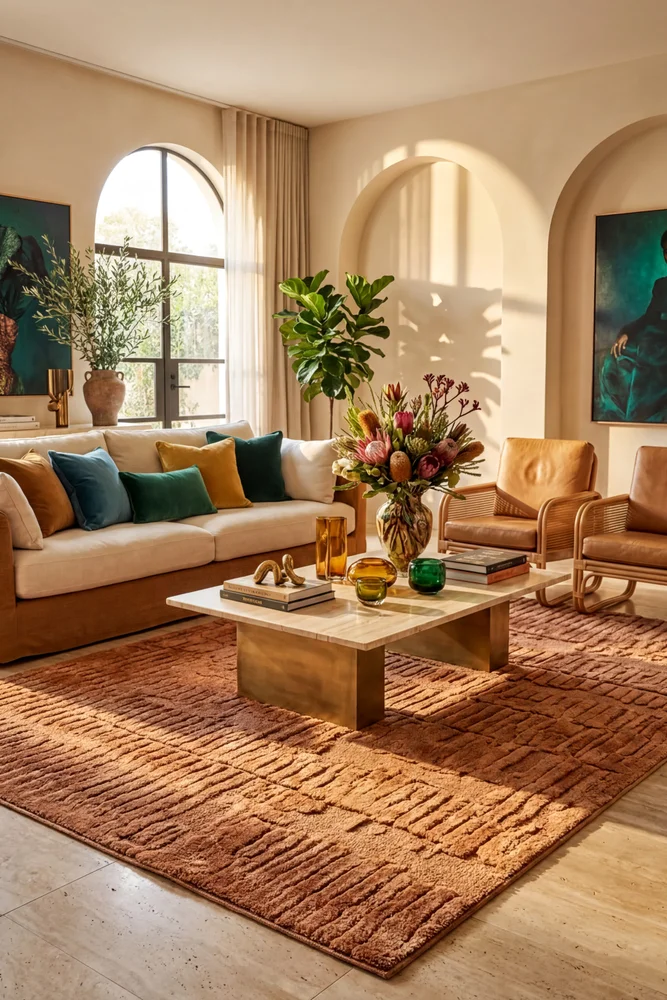 Haven Aliya Rust Rug - Image 2