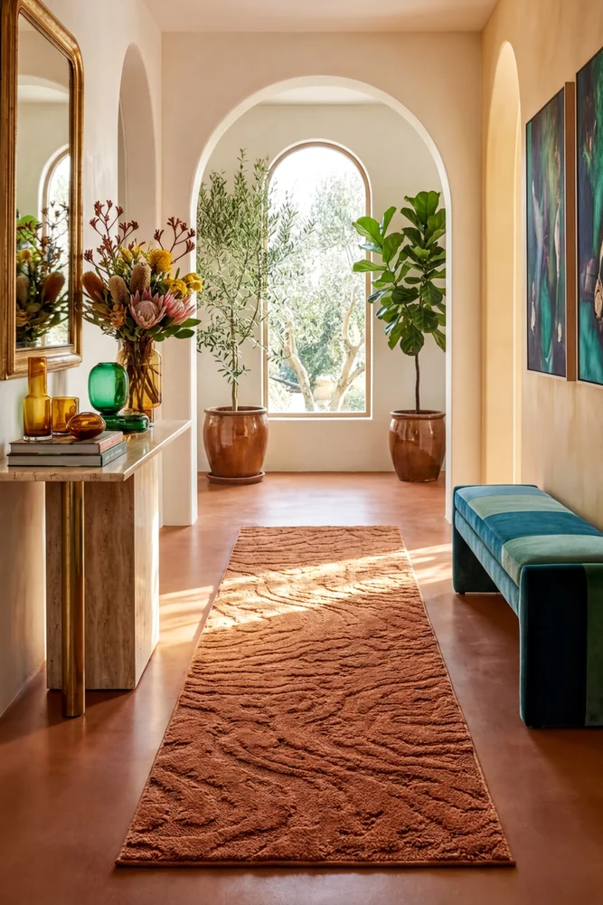 Haven Nyla Rust Runner Rug