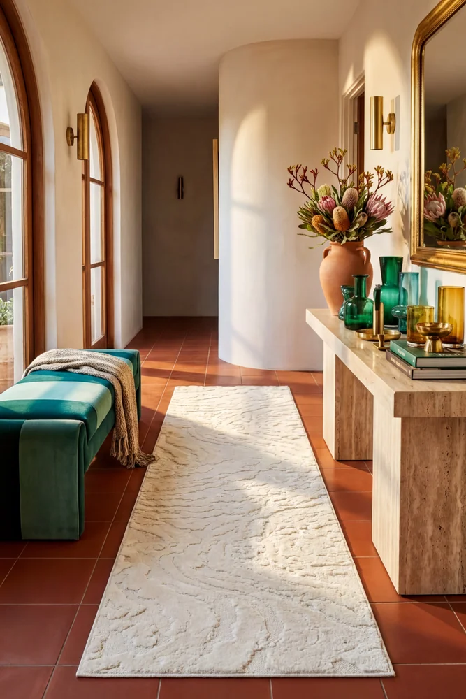 Haven Nyla White Runner Rug
