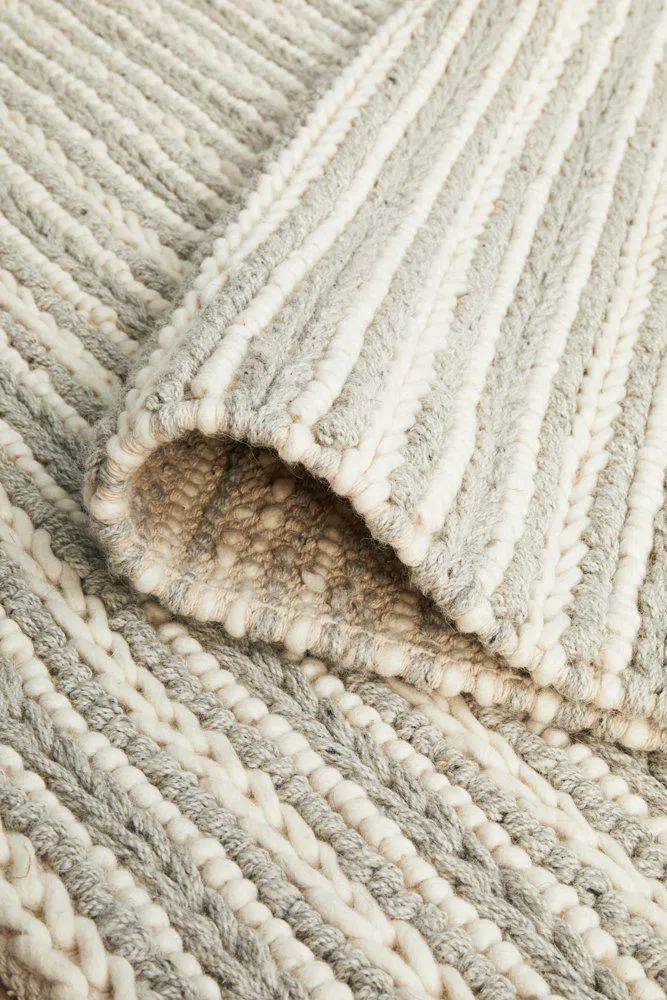 Hellena Braied Grey Felted Wool Rug - Image 7