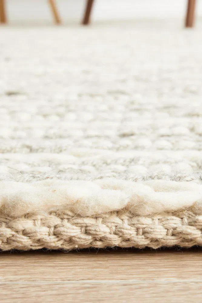 Hellena Braied Grey Felted Wool Rug - Image 8