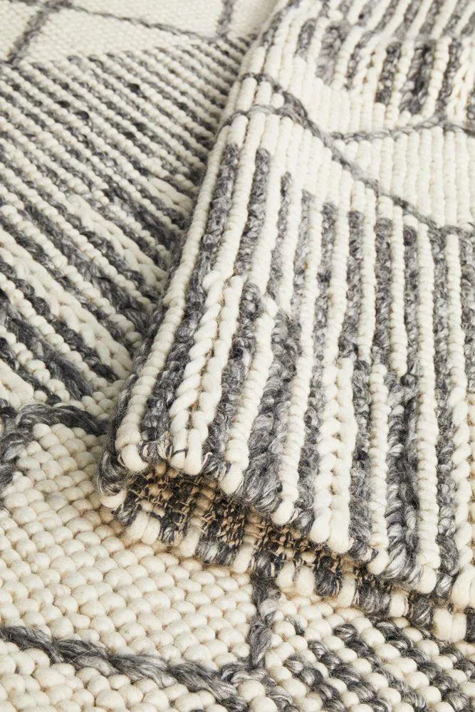 Hellena Braied Grey Wool Rug - Image 10