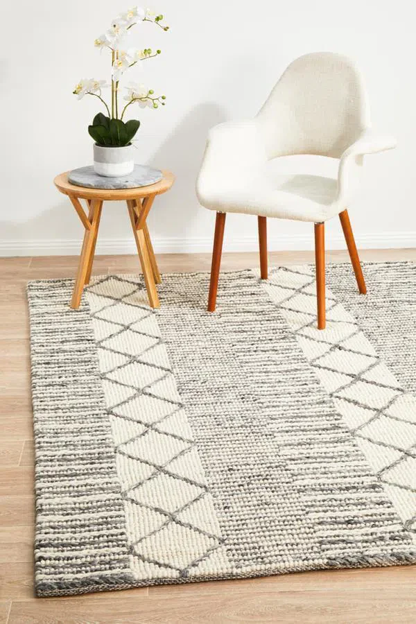 Hellena Braied Grey Wool Rug - Image 4