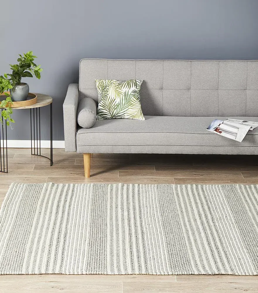 Hellena Braied Silver Felted Wool Rug - Image 3