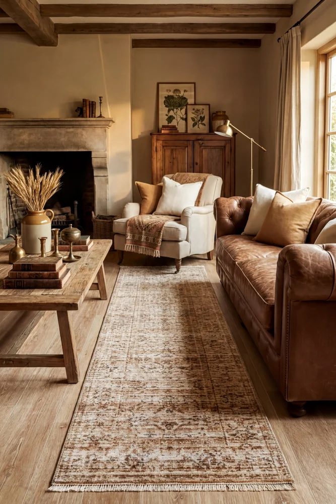 Heritage 04 Ivory Runner Rug