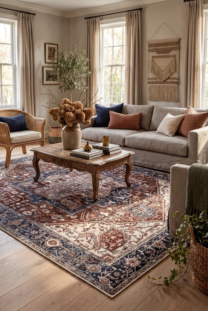 Heriz Hazelnut Traditional Rug - Image 2