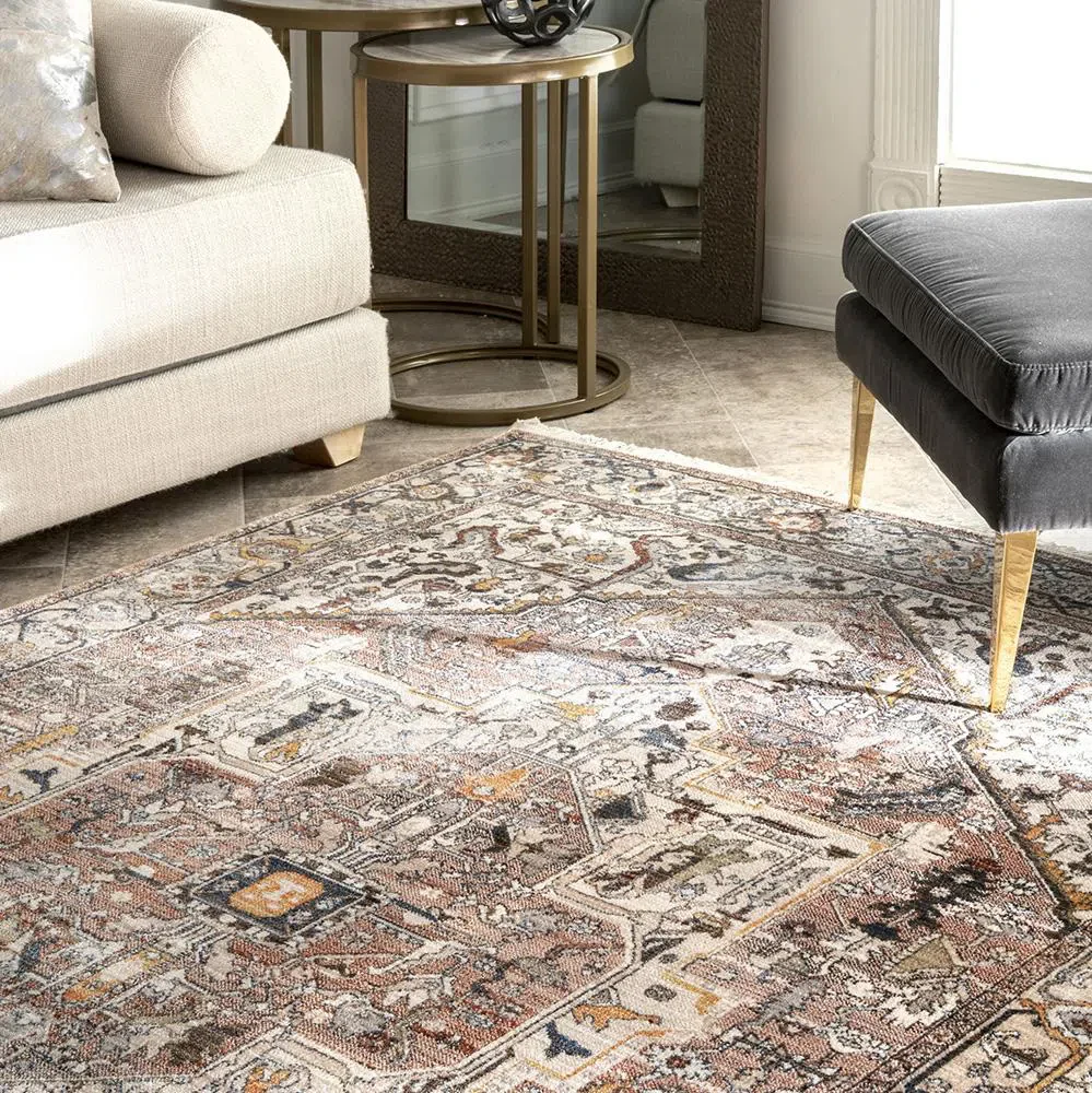 Heriz Mushroom Traditional Rug - Image 4
