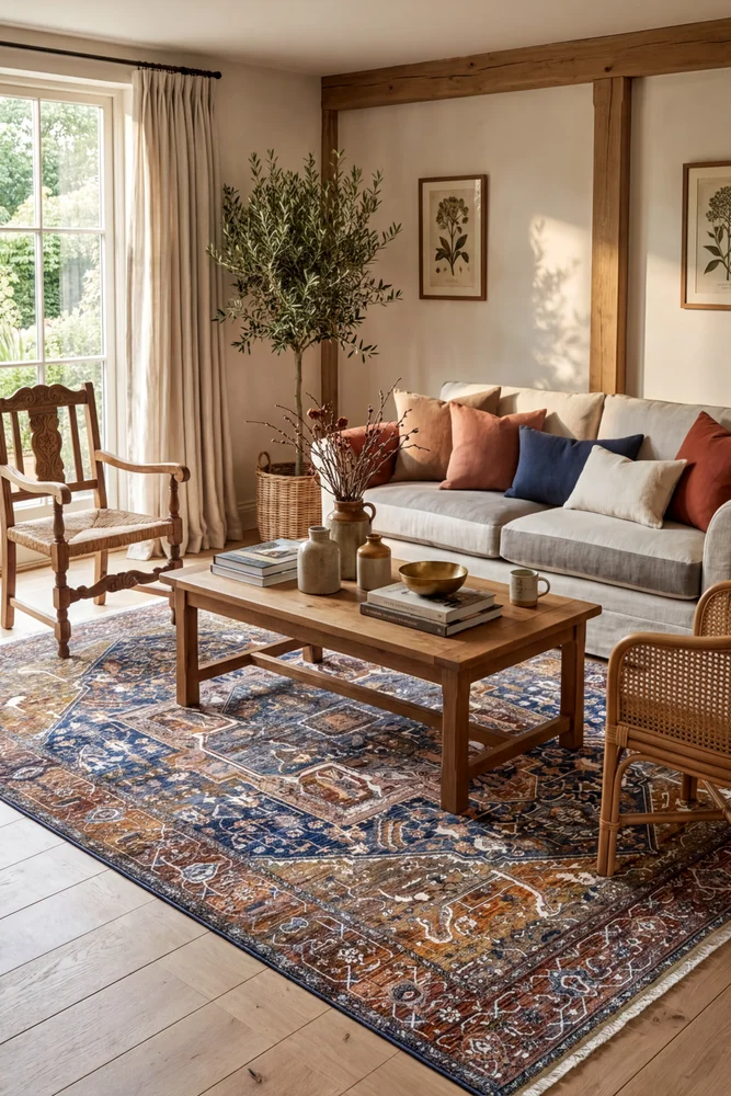Heriz Rust Traditional Rug - Image 2