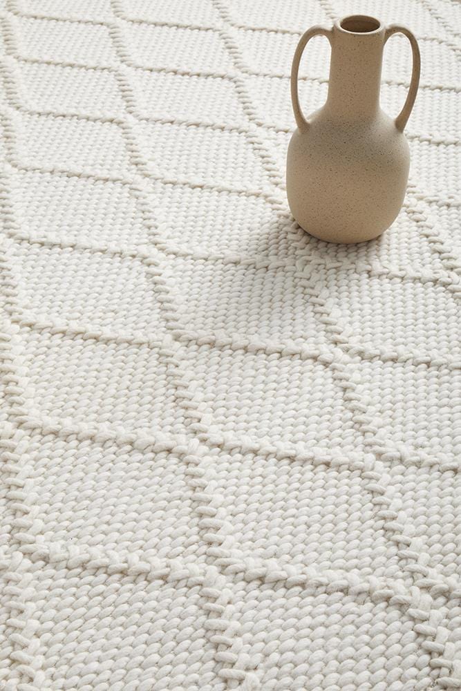 Huxley White Wool Rug - Image 11
