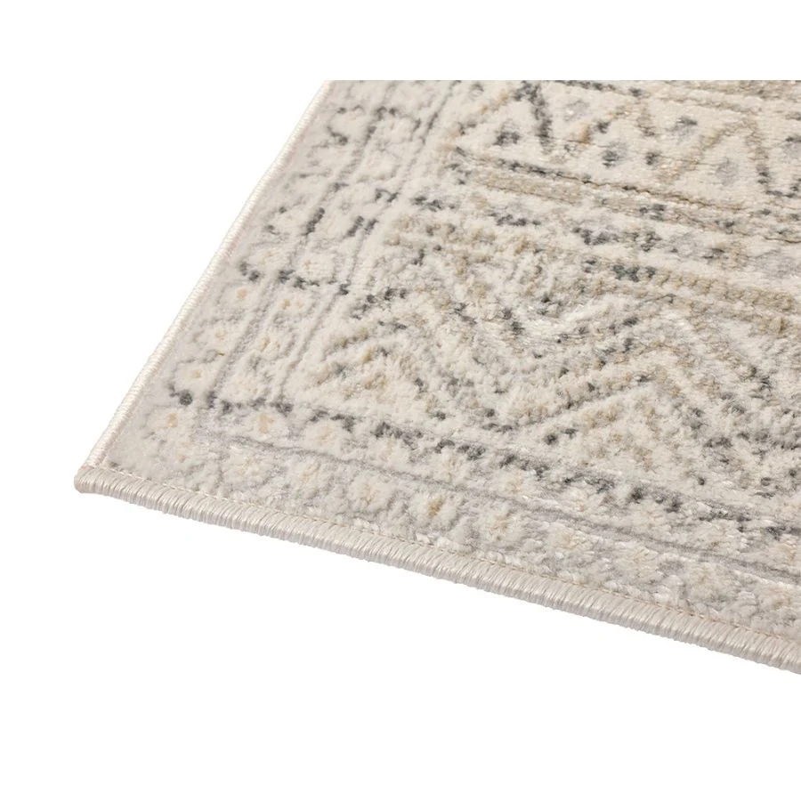 Ikop Light Grey and White Traditional Distressed Rug - Image 6