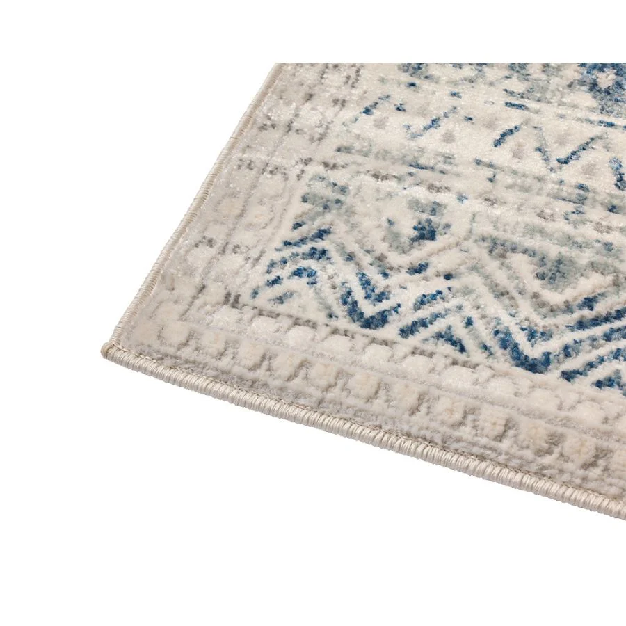 Izmir Navy and White Traditional Distressed Rug - Image 6