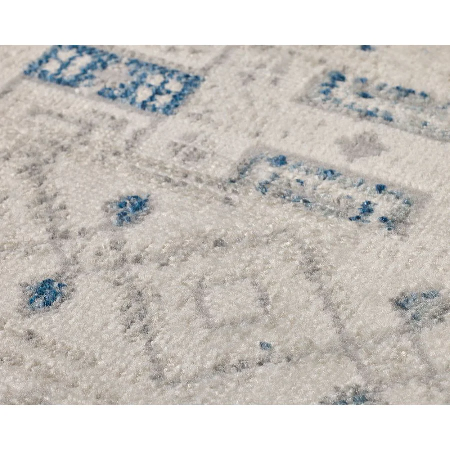 Izmir Navy and White Traditional Distressed Rug - Image 7