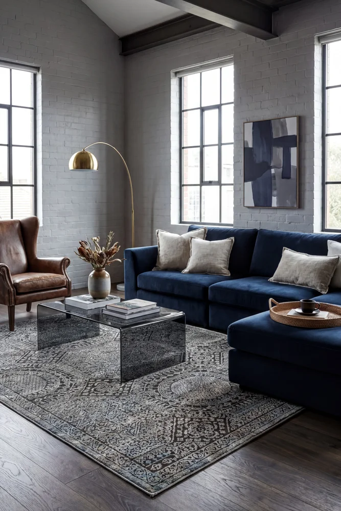 Jezebel Fluid Morrow Modern Blue Rug - Image 2
