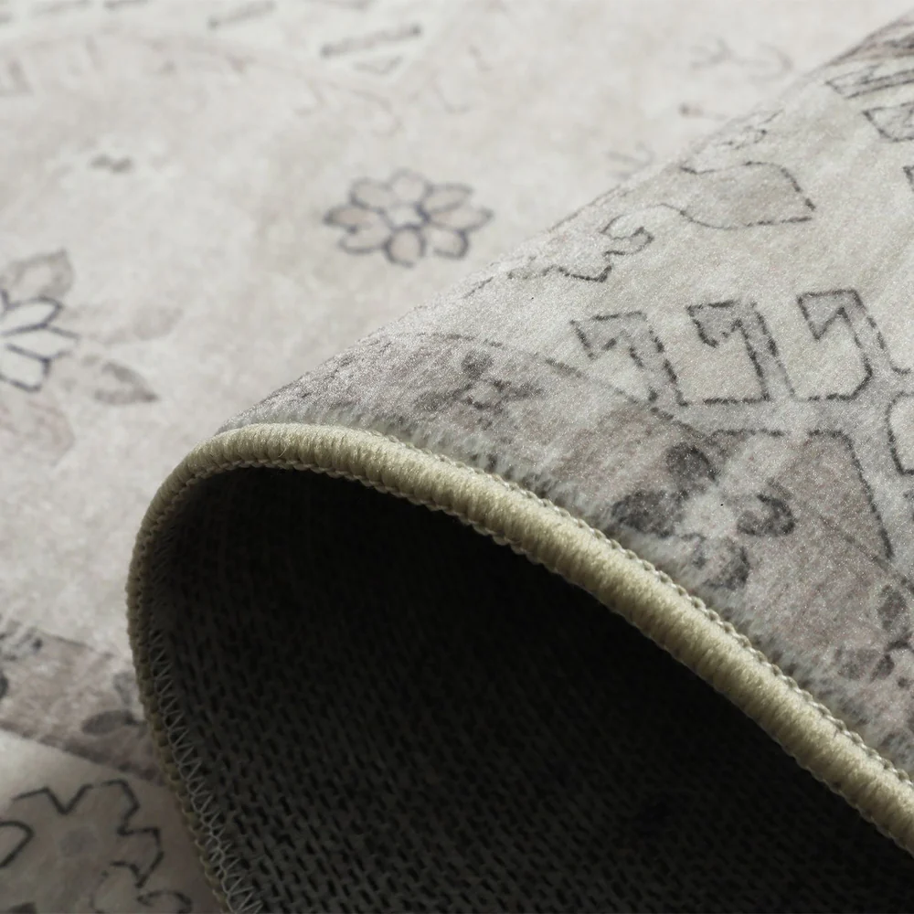 Kanchan Grey Machine Washable Rug - Image 6