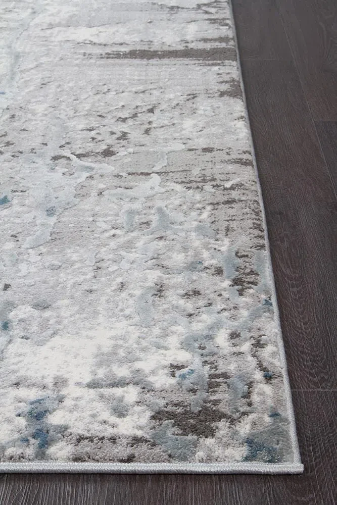 Kendra Roxana Distressed Timeless Rug Blue Grey White - Image 5
