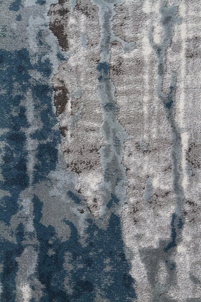 Kendra Roxana Distressed Timeless Rug Blue Grey White - Image 7