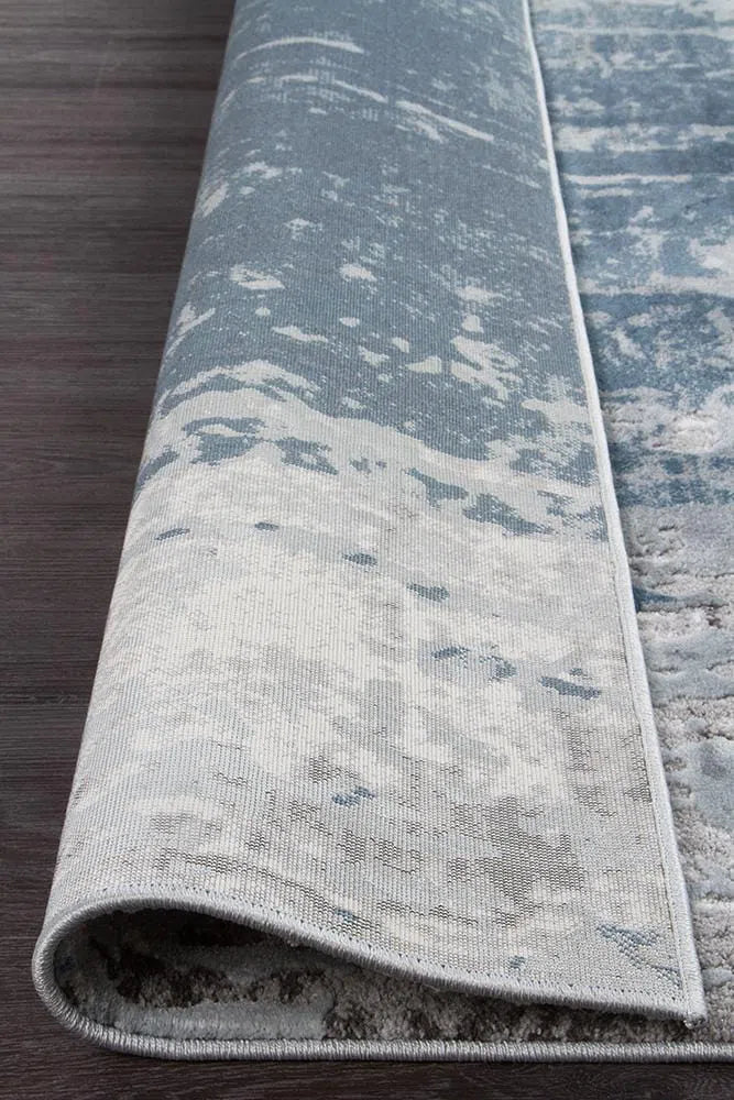 Kendra Roxana Distressed Timeless Rug Blue Grey White - Image 8