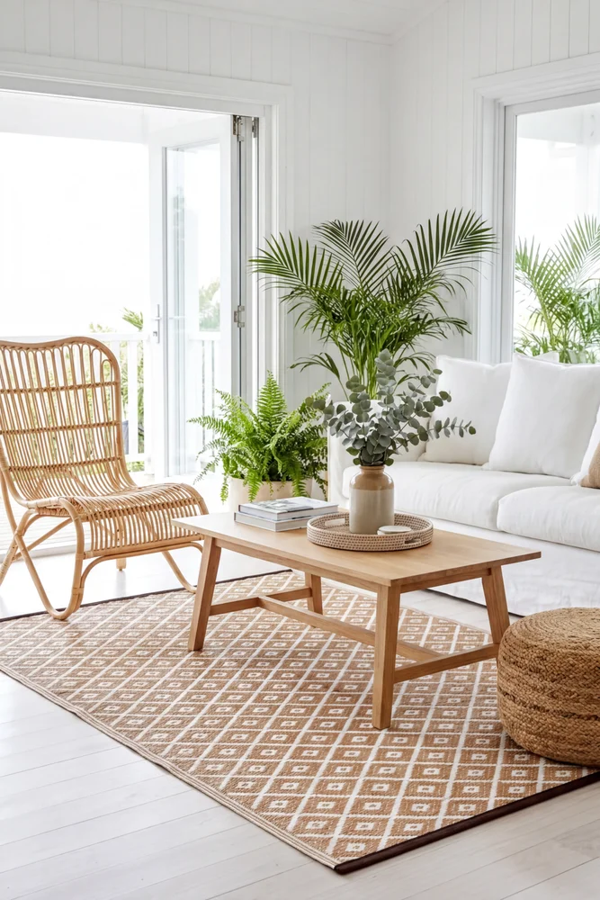 Kimberley Beige Reversible Outdoor Rug - Image 3