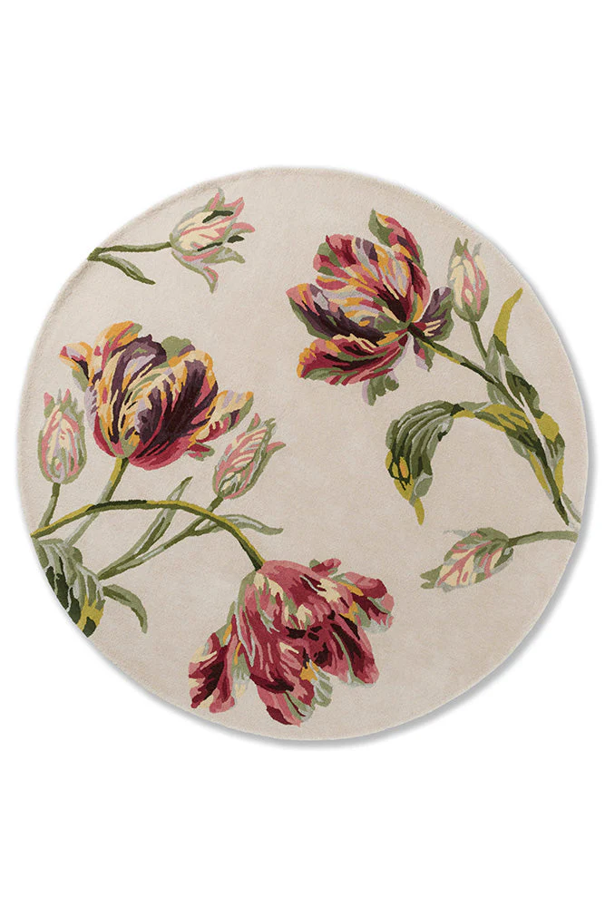 Laura Ashley Gosford Cranberry 081300 Round Rug