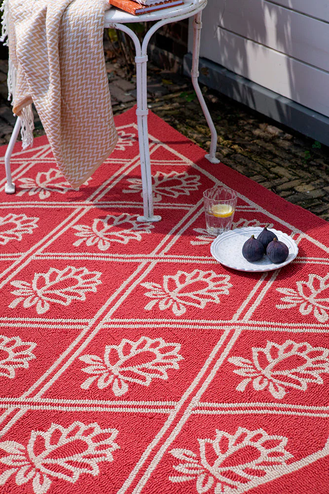 Laura Ashley Porchester Poppy Red Outdoor 480200 Rug - Image 3