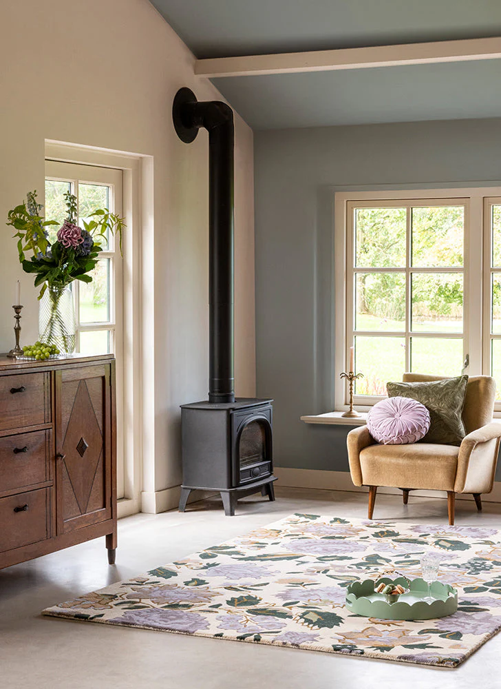 Laura Ashley Wendling Floral Heather Purple 083104 Rug - Image 2