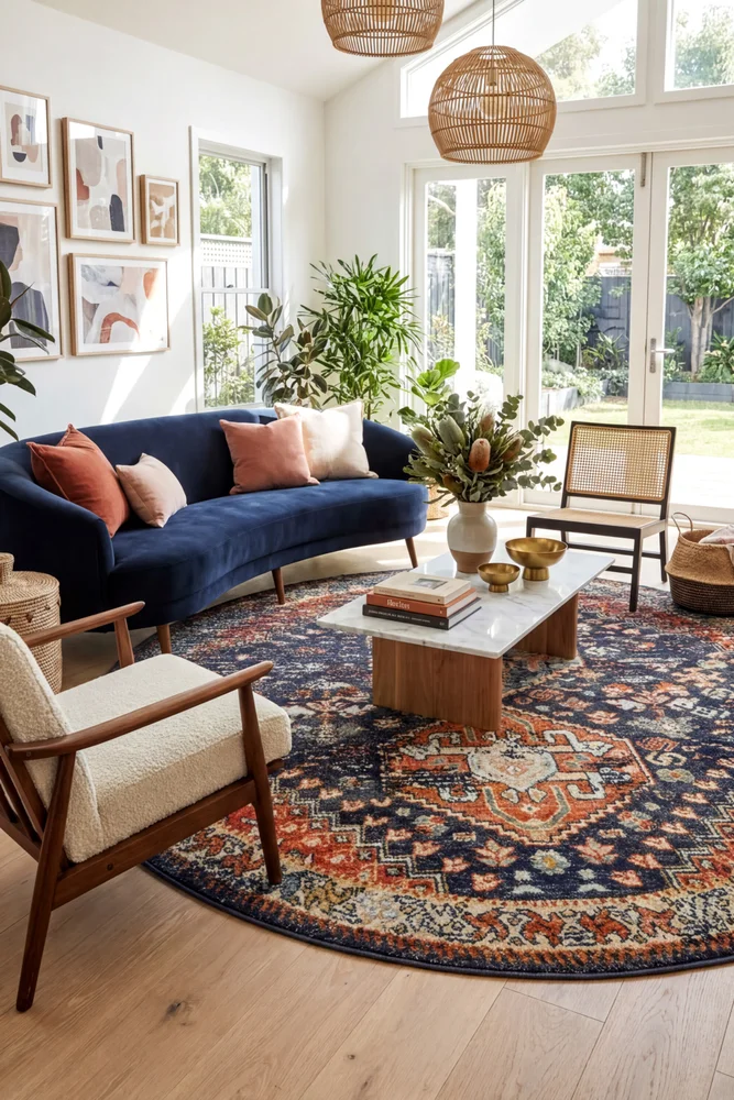 Legacy 854 Navy Round Rug - Image 2